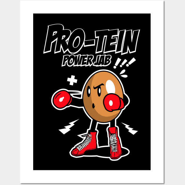 BOXING EGG CARTOON Wall Art by beanbeardy